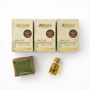 AVARAÉ Deluxe Aleppo Zeep Set – 3-Pack (40% Laurierbesolie) (200g) - Avaraé
