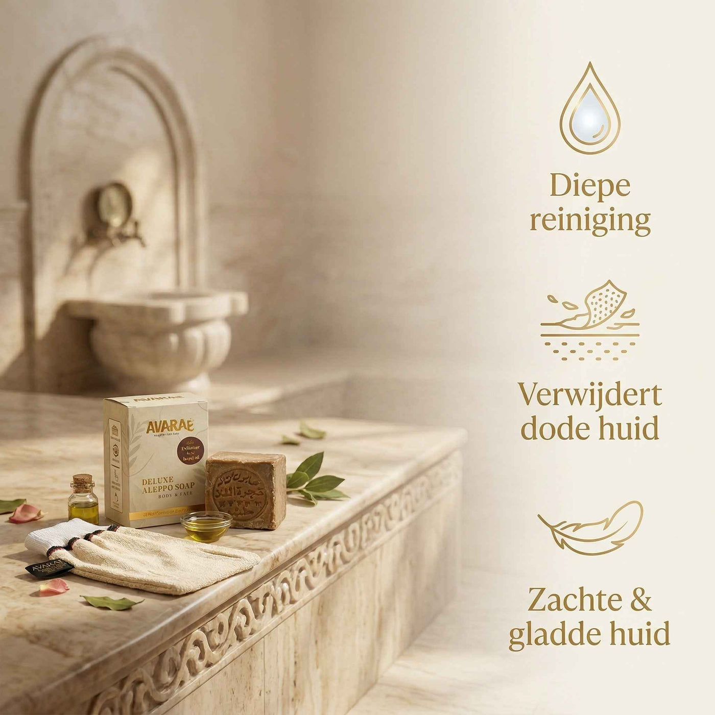 Avarae Kese & Aleppo Soap Set – 40% Laurel | Deep Exfoliation & Skin Care Avaraé